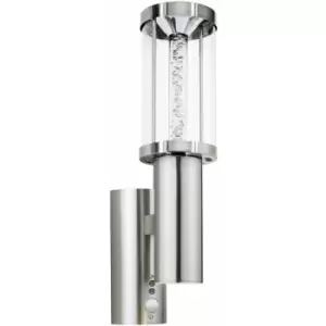 Image of Loops - IP44 Outdoor Wall Light & pir Motion Sensor Stainless Steel 1 x 3W GU10 Bulb