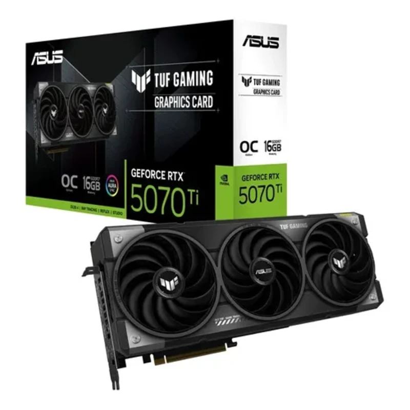 Image of ASUS TUF Gaming NVIDIA GeForce RTX 5070 Ti 16GB GDDR7 OC Edition Graphics Card - 90YV0MD0-M0NA00