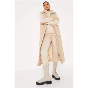 Image of I Saw It First Stone Premium Longline Padded Gilet - Brown