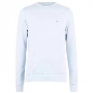 Image of True Religion Metal Logo Sweater - Sky Blue SMU
