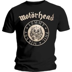 Image of Motorhead - Undercover Seal Newsprint Unisex Small T-Shirt - Black