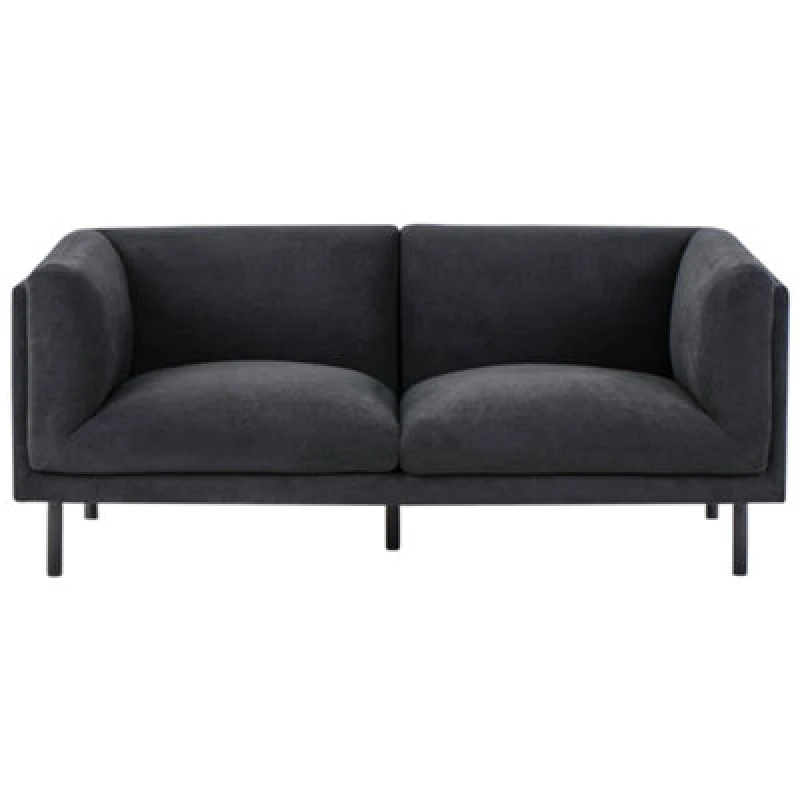 Image of Beliani Sofa 2 Seater Vorgod Fabric Black