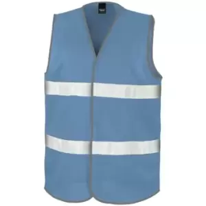 Image of Result Adults Unisex Safeguard Enhance Visibility Vest (S/M) (Sky Blue) - Sky Blue