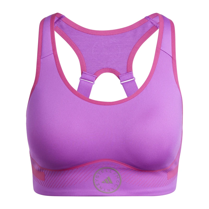 Image of adidas Womens Asmc Tpa Non Wired High Impact Sports Bra Purple female LAB
