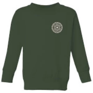 Image of Crystal Maze Fast And Safe Pocket Kids Sweatshirt - Forest Green - 3-4 Years
