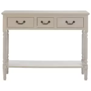 Image of Heritage Console Table Rectangular / 3 Drawers Vintage Grey