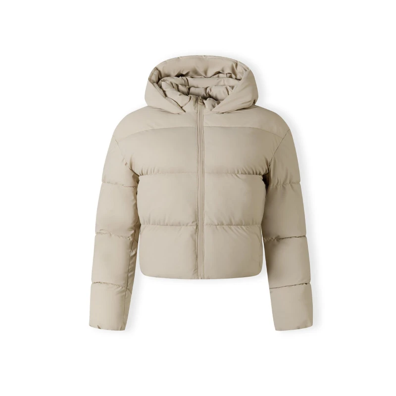 Image of Minoti Women short quilted water repellent jacket with hood grey Stone female 8 (XS)