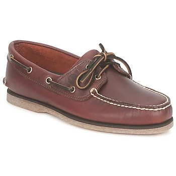 Image of Timberland CLASSIC 2 EYE mens Boat Shoes in Brown,7,8,8.5,9.5,10.5,11.5,13.5,14.5,10,12.5,6.5,7,7.5,8,9,10,10.5,11,12.5,14.5