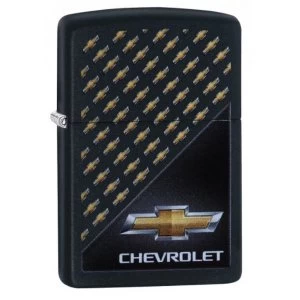 Image of Zippo Chevrolet Logo Black Matte Finish Windproof Lighter