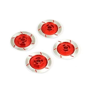 Image of Fastrax Aluminium Disc Brake W/Wheel Hex (4Pc) - Red