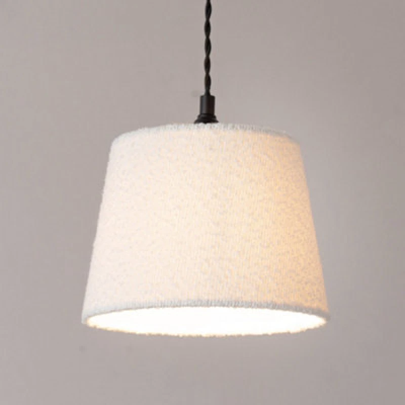 Image of ValueLights ValueLights Rory Boucle Fabric Tapered Easy Fit Ceiling Table Floor Lamp Shade in Cream Cream One Size Unisex 5016529272090