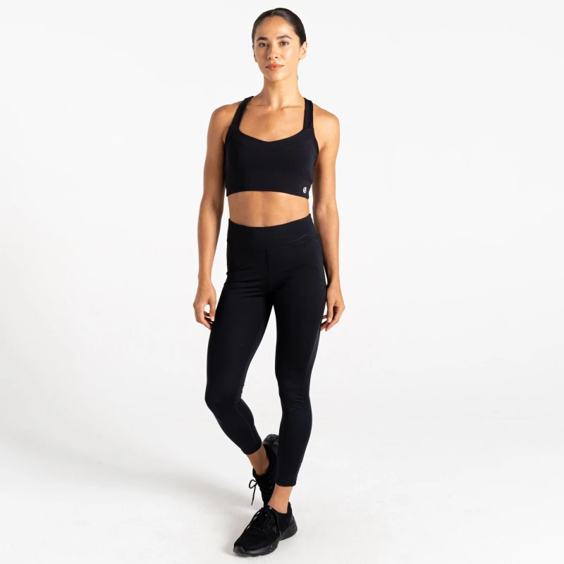 Image of Dare 2b Womens Legitimate Qick Wicking Lightweight Tights UK 10 - Bust 34', (86cm) Black DWJ475-800-10