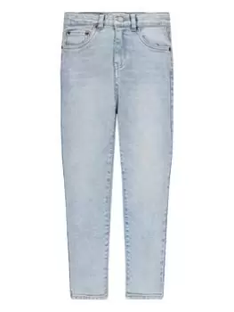Image of Levis Girls Mini Mom Jeans - Mid Wash, Size Age: 14 Years, Women