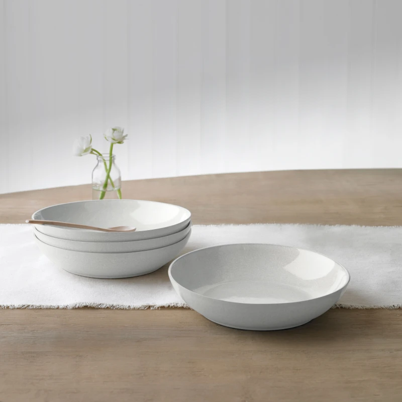 Image of Denby Set of 4 Pasta Bowls in White White Unisex