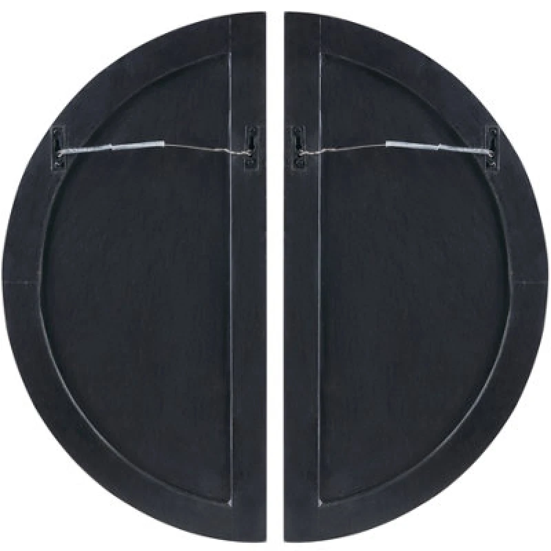 Image of Beliani Wall Decor Mandau Glass 76cm Black