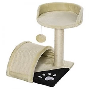 Image of PawHut Cat Tree Beige 360 mm x 360 mm x 440 mm