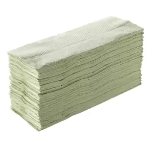 Image of TORK Folded paper towels, tissue, green, pack of 2560 towels