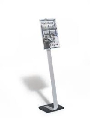 Image of Durable CRYSTAL SIGN A3 FLOOR STAND Silver