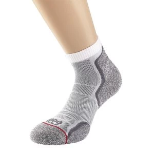 Image of 1000 Mile Run Anklet Sock Mens White/Grey - Medium