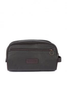 Image of Barbour Waxed Hanging Washbag - Olive
