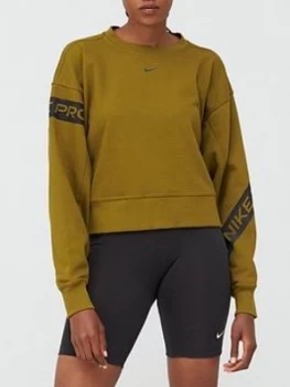 Image of Nike Training Get Fit Trompe Sweatshirt - Olive