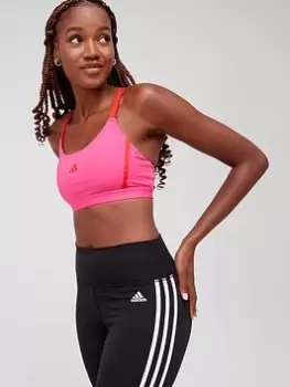 Image of adidas Low Support Tech-Fit Bra - Pink Size M Women