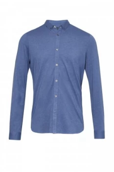 Image of Mens French Connection Jersey Shirt Indigo