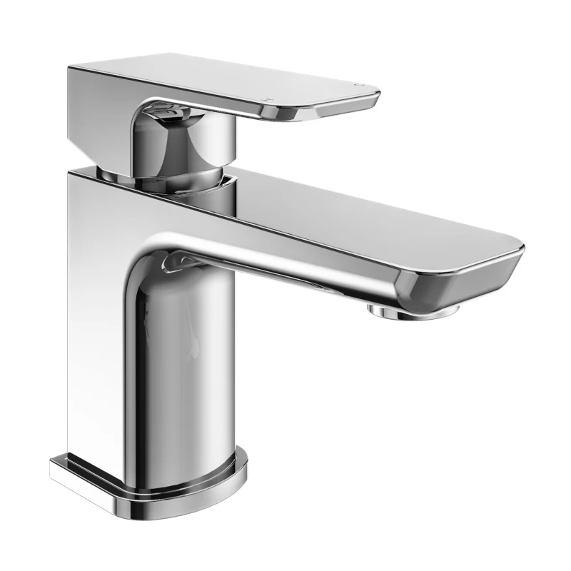 Image of Chrome Cloakroom Mono Basin Mixer Tap With Waste - Zana HD07