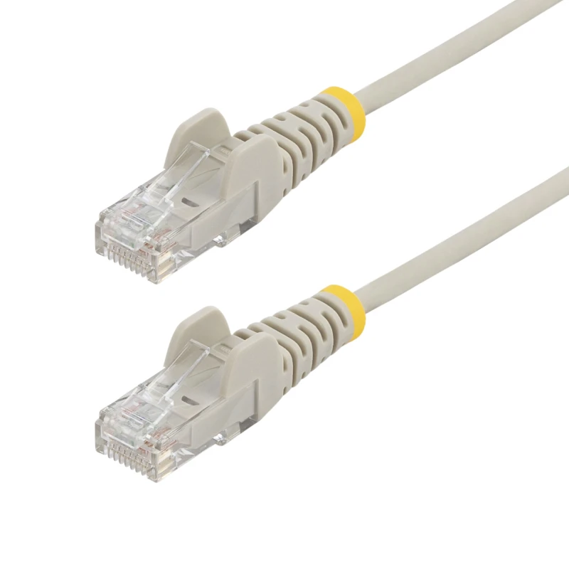 Image of StarTech.com 25cm Gray Slim CAT6 Ethernet Cable. Snagless. 100W PoE. U