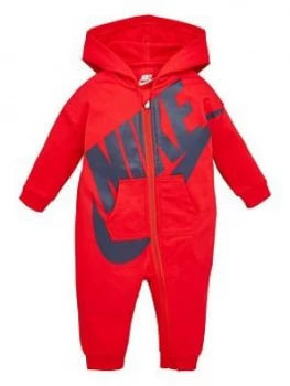 Image of Nike Sportswear Baby Boys All Day Play Full Zip Hooded All In One - Red
