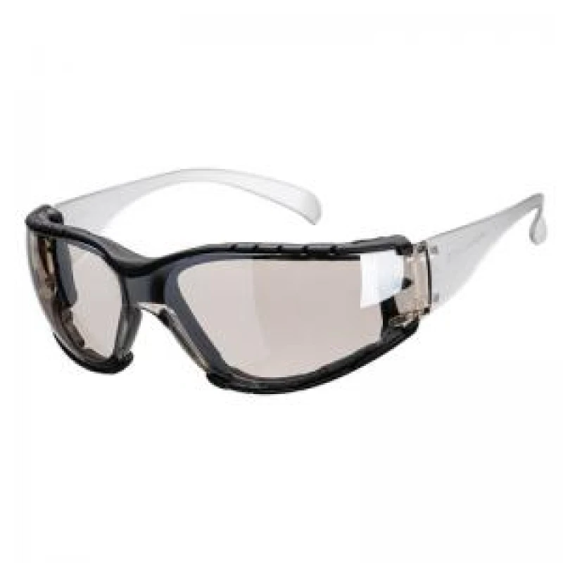 Image of Portwest Wrap Around Plus Safety Glasses PS32MIR Frame: White