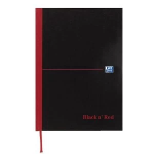 Image of Black n Red A6 Hardback Casebound Notebook 90gm2 192 Pages Ruled Pack of 5