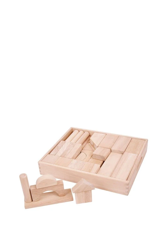 Image of Bigjigs Toys Large Wooden Stacking Blocks Natural