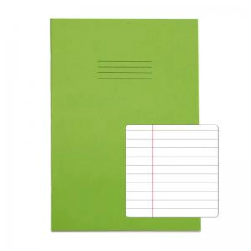 Image of RHINO A4 Exercise Book 96 Page, Light Green, F8M (Pack of 10)