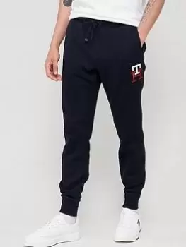 Image of Tommy Hilfiger Essential Monogram Joggers - Desert Sky Navy , Desert Sky Navy, Size S, Men