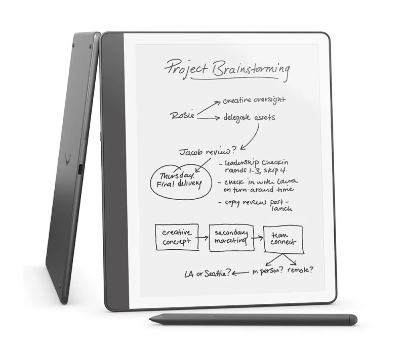 Image of Amazon Kindle Scribe (2024) 10.2" eReader - Premium Pen, 16 GB, Tungsten Grey, Silver/Grey 840414690455