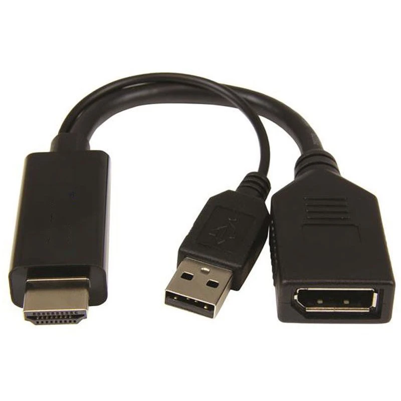 Image of FDL 0.2M HDMI/A TO DISPLAYPORT ADPTR CABLE + USB POWER - P-S