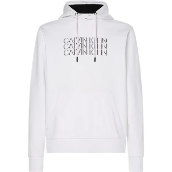 Image of Calvin Klein Triple Logo Hoody - Bright White