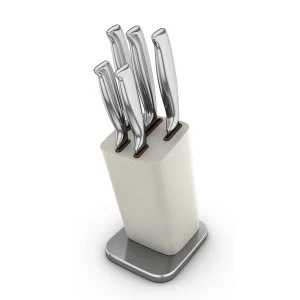 Image of Morphy Richards Special-Edition 5 Piece Knife Block Set - Sand