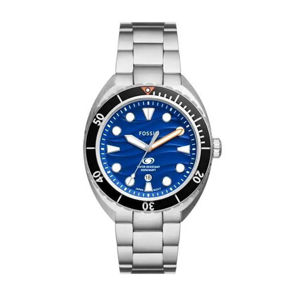 Image of Fossil FS6064 Breaker Blue Dial Bracelet Watch - W10349