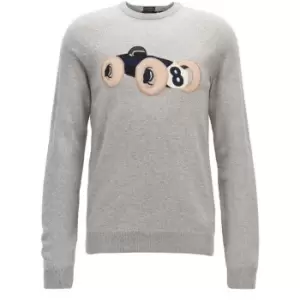 Image of Boss Embroidered Sweatshirt - Grey