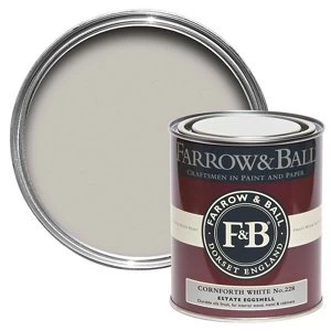 Image of Farrow & Ball Estate Cornforth white No. 228 Eggshell Metal & wood Paint 0.75L