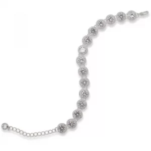 Image of Ladies Anne Klein Silver Plated Sleek Sparkles Bracelet