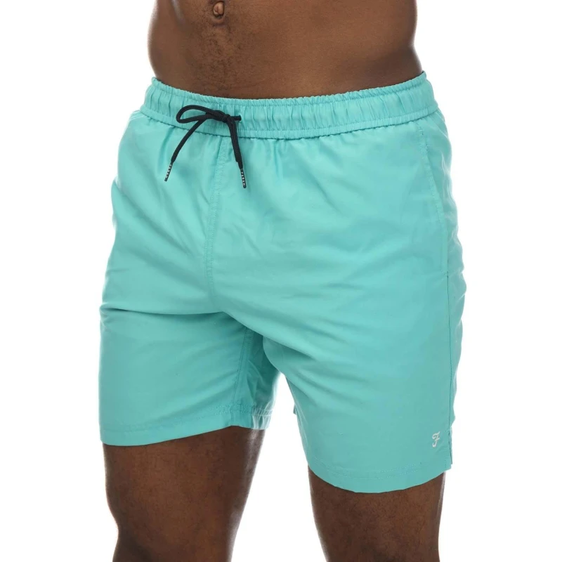 Image of Farah Owen Plain Swim Short - Green Green S