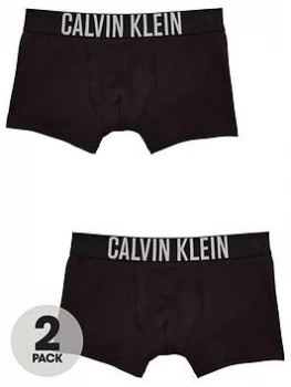 Image of Calvin Klein Boys 2 Pack Trunks - Black, Size Age: 10-12 Years