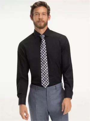 Image of TOMMY HILFIGER Men Black Cotton Popeline