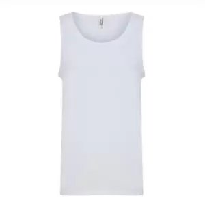Image of Casual Classics Mens Ringspun Vest Top (M) (White)