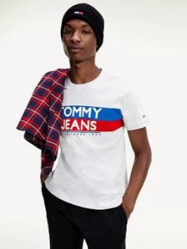 Image of Tommy Jeans Tjm Contrast Colour Tommy T-Shirt - Grey