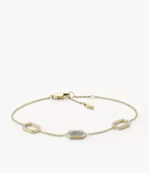 Image of Fossil Women Val Holiday Sparkles Black Mother-of-Pearl Chain Bracelet