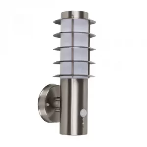 Image of Wharf IP44 Brushed Chrome 3.6W LED Wall Light With PIR Sensor